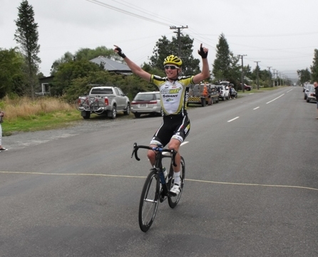 Harrison wins the prestigious 100 kilometre Blackball WMC Cycle Classic on the South Island's West Coast on Saturday.